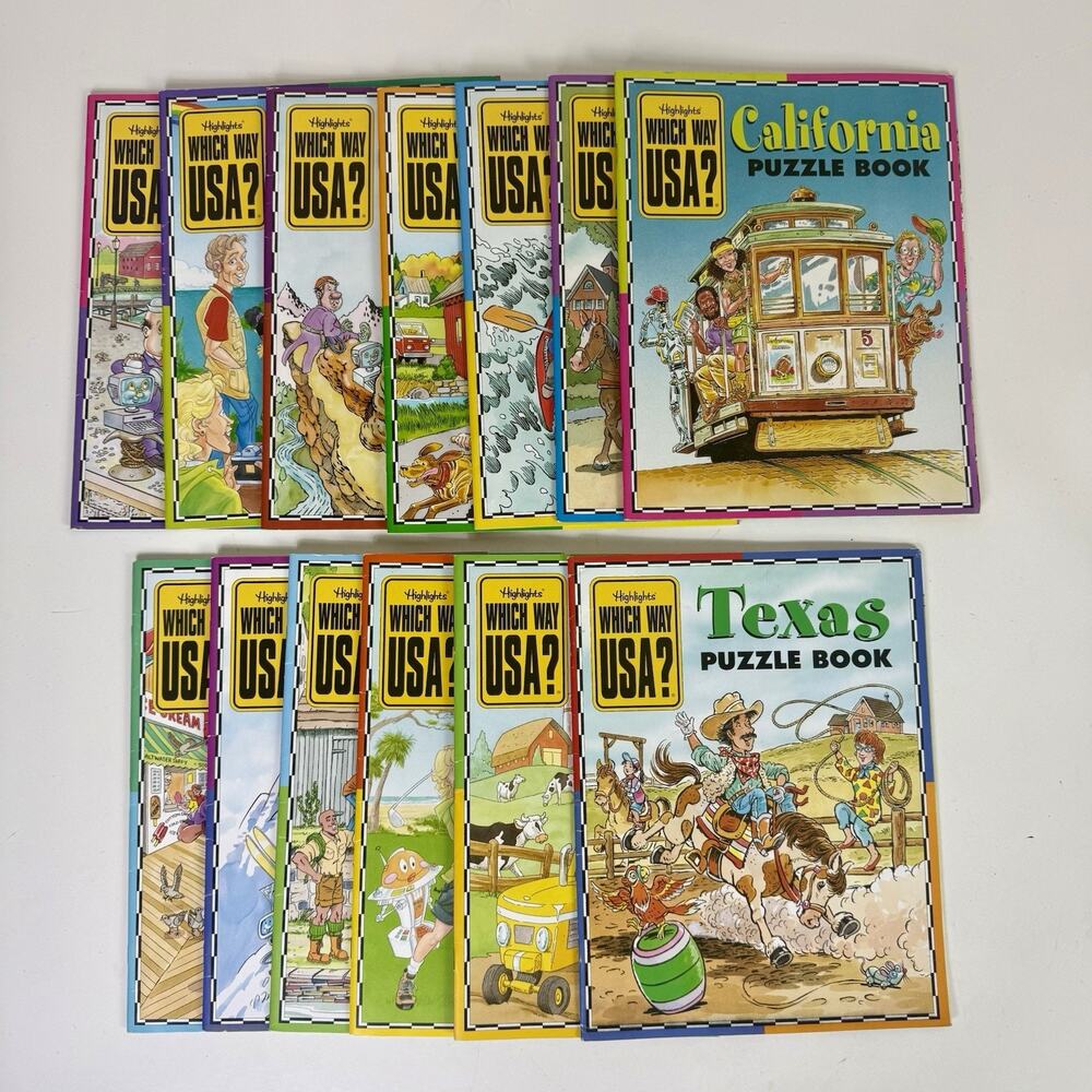 Lot Of 13 Highlights Which Way USA Puzzle Books Vintage